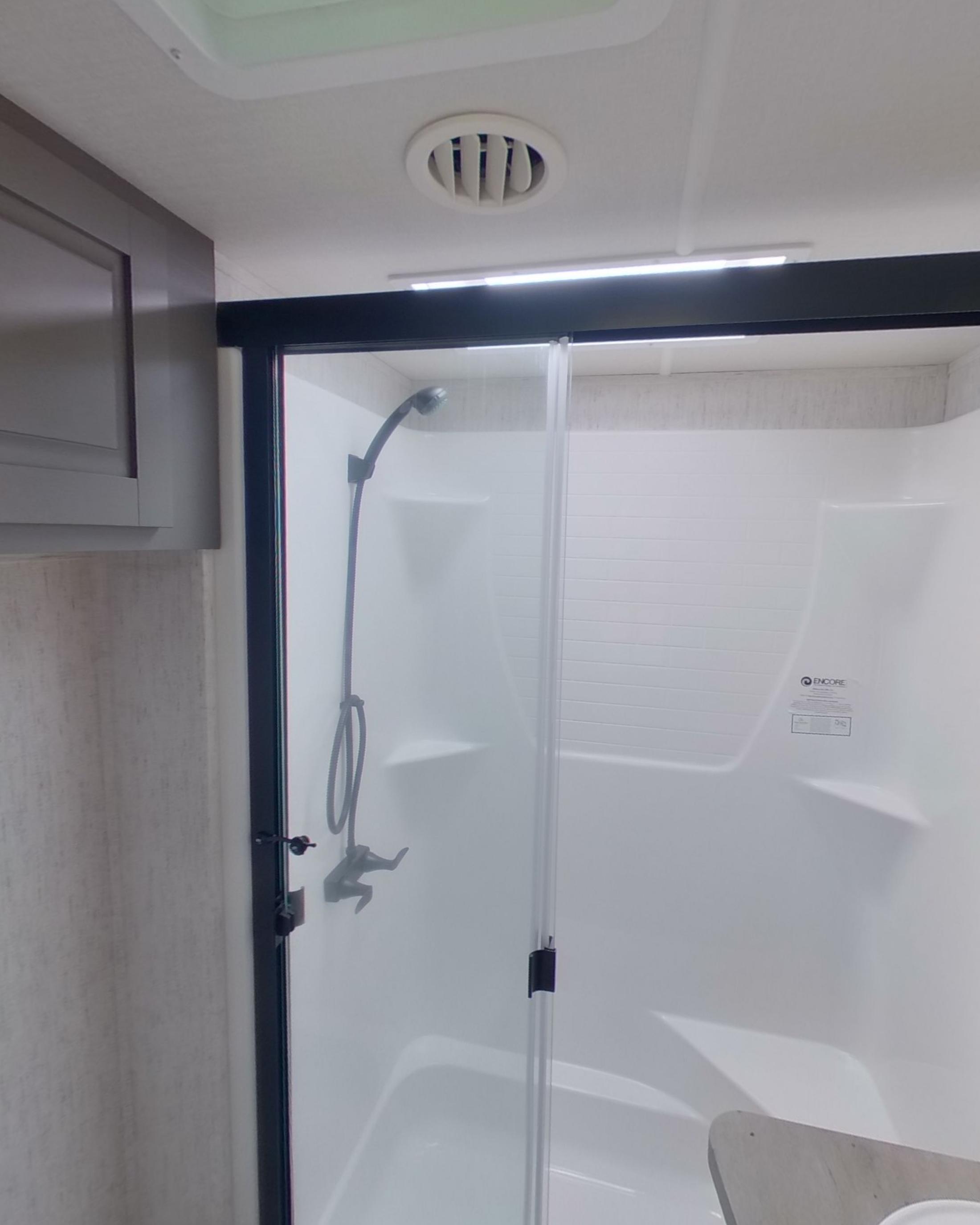 A full shower cubicle in the bathroom